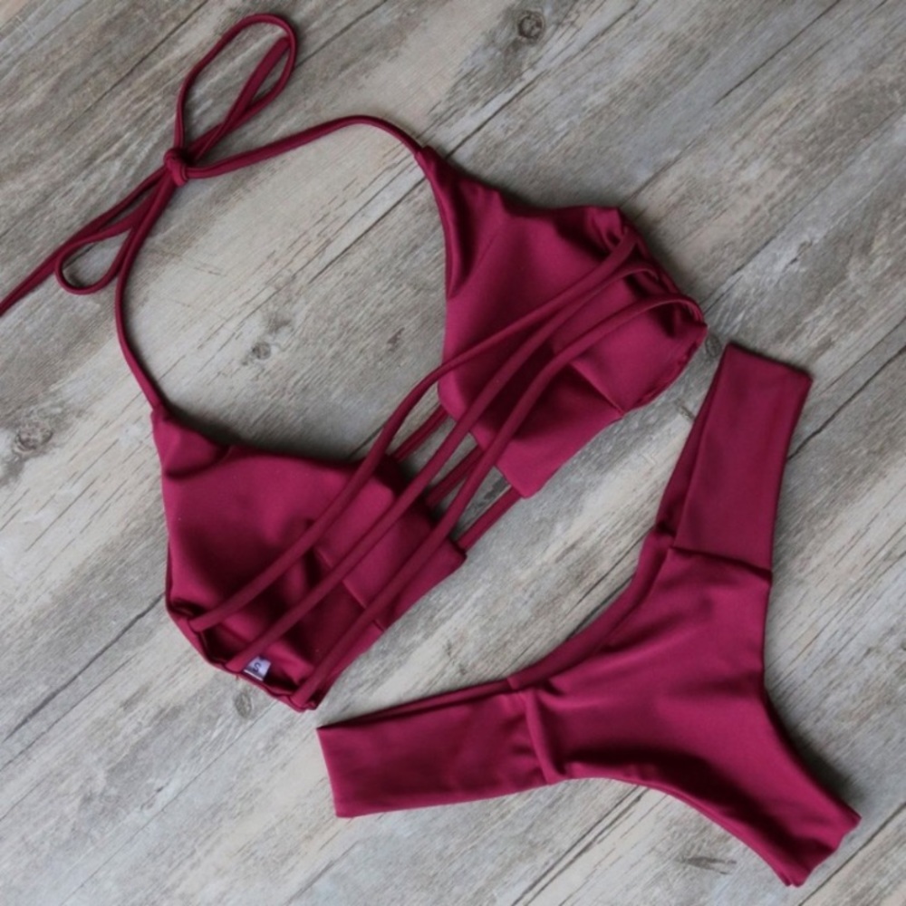 Burgundy Brazilian Bikini